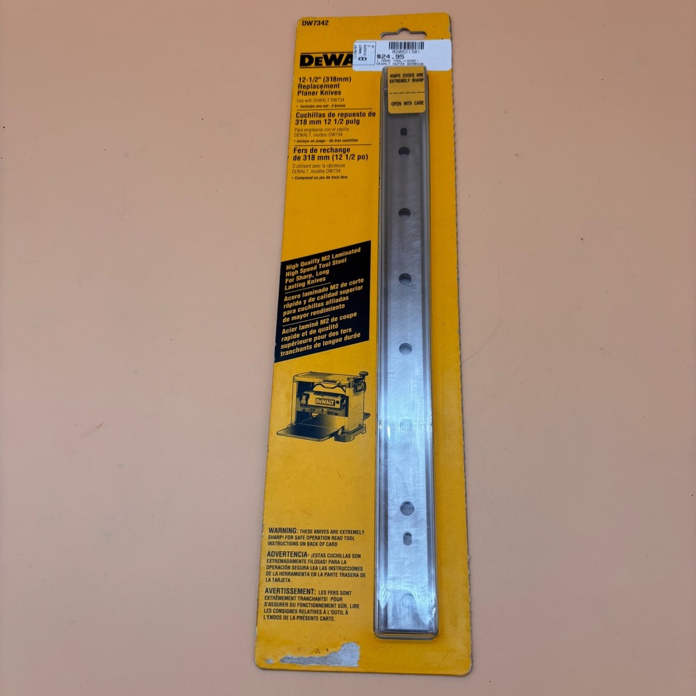 DeWALT DW7342 12-1/2 Inch M2 HSS Replacement Planer Knives for DW734 Set of 3